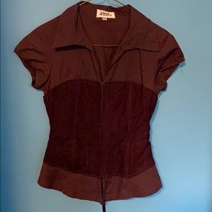 Costa Blanca purple corset blouse